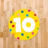 imageExcelMark 11 Number Classroom Floor Decal 3 LimeYellow