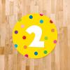 imageExcelMark 11 Number Classroom Floor Decal 3 LimeYellow