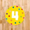 imageExcelMark 11 Number Classroom Floor Decal 3 LimeYellow