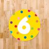 imageExcelMark 11 Number Classroom Floor Decal 3 LimeYellow