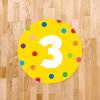 imageExcelMark 11 Number Classroom Floor Decal 3 LimeYellow