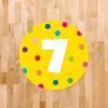 imageExcelMark 11 Number Classroom Floor Decal 3 LimeYellow