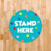 imageExcelMark 11 Stand Here Classroom Floor Decal CyanAqua