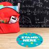 imageExcelMark 11 Stand Here Classroom Floor Decal CyanAqua