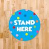 imageExcelMark 11 Stand Here Classroom Floor Decal CyanCyan