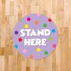 imageExcelMark 11 Stand Here Classroom Floor Decal CyanLavender