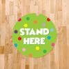 imageExcelMark 11 Stand Here Classroom Floor Decal CyanLime