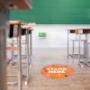 imageExcelMark 11 Stand Here Classroom Floor Decal CyanOrange