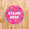 imageExcelMark 11 Stand Here Classroom Floor Decal CyanPink