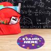 imageExcelMark 11 Stand Here Classroom Floor Decal CyanPurple