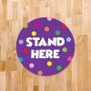 imageExcelMark 11 Stand Here Classroom Floor Decal CyanPurple