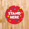 imageExcelMark 11 Stand Here Classroom Floor Decal CyanRed