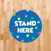 imageExcelMark 11 Stand Here Classroom Floor Decal CyanRoyal Blue