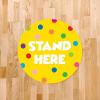 imageExcelMark 11 Stand Here Classroom Floor Decal CyanYellow