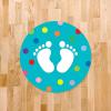 imageExcelMark 11Footprints Classroom Floor Decal Royal BlueAqua