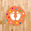 imageExcelMark 11Footprints Classroom Floor Decal Royal BlueOrange