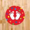 imageExcelMark 11Footprints Classroom Floor Decal Royal BlueRed