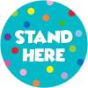imageExcelMark 11 Stand Here Classroom Floor Decal CyanAqua