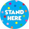 imageExcelMark 11 Stand Here Classroom Floor Decal CyanCyan