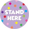 imageExcelMark 11 Stand Here Classroom Floor Decal CyanLavender