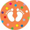imageExcelMark 11Footprints Classroom Floor Decal Royal BlueOrange