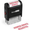imageExcelMark Address Service Requested Self Inking Rubber Stamp  Red Ink 42A1539WEBR