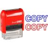 imageExcelMark Copy  SelfInking TwoColor Rubber Office Stamp  Red and Blue Ink