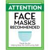 imageExcelMark Face Masks Recommended Decal Thank You For Keeping Us Safe 75 x 10
