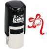 imageExcelMark SelfInking Christmas Rubber Stamp  Bell  Red Ink