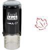 imageExcelMark Thanksgiving Rubber Stamp  Fall Leaves  Red Ink