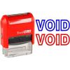 imageExcelMark Void  SelfInking TwoColor Rubber Office Stamp  Red and Blue Ink