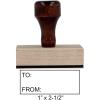 imageExcelMark to and from  Traditional Wooden Rubber Gift Stamp  Large