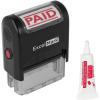 imagePaid Self Inking Rubber Stamp  Red Ink Stamp Plus 5cc Refill Ink