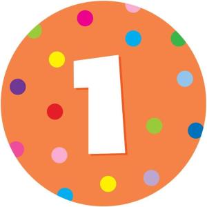 imageExcelMark 11 Number Classroom Floor Decal 3 LimeOrange