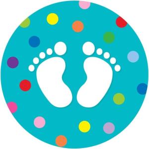 imageExcelMark 11Footprints Classroom Floor Decal Royal BlueAqua