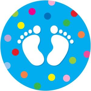 imageExcelMark 11Footprints Classroom Floor Decal Royal BlueCyan