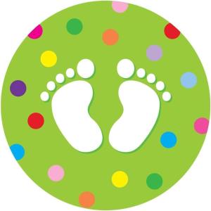 imageExcelMark 11Footprints Classroom Floor Decal Royal BlueLime
