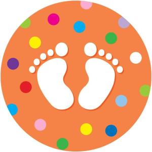 imageExcelMark 11Footprints Classroom Floor Decal Royal BlueOrange