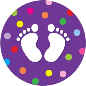 imageExcelMark 11Footprints Classroom Floor Decal Royal BluePurple