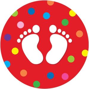 imageExcelMark 11Footprints Classroom Floor Decal Royal BlueRed