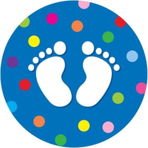 imageExcelMark 11Footprints Classroom Floor Decal Royal BlueRoyal Blue