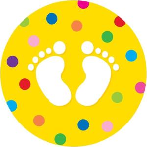imageExcelMark 11Footprints Classroom Floor Decal Royal BlueYellow