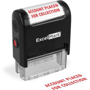 imageExcelMark Account Seriously OVERDUE  Self Inking Bill Collection Stamp in Red InkCollection