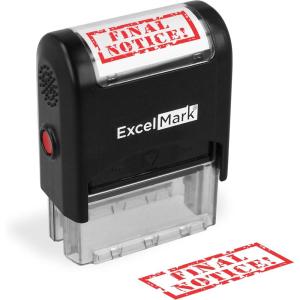 imageExcelMark Account Seriously OVERDUE  Self Inking Bill Collection Stamp in Red InkFinal Notice
