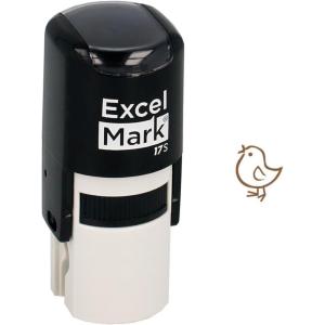 imageExcelMark Easter Rubber Stamp  Chick Stamp  Brown Ink