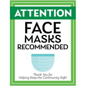 imageExcelMark Face Masks Recommended Decal Thank You For Keeping Us Safe 5 x 7  2 Pack