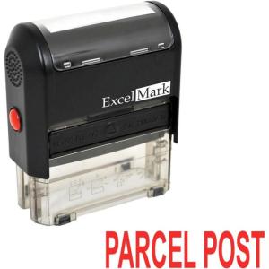 imageExcelMark Parcel Post Self Inking Rubber Stamp  Red Ink