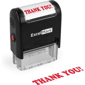 imageExcelMark Rejected Self Inking Rubber Stamp  Red Ink A1539Thank You