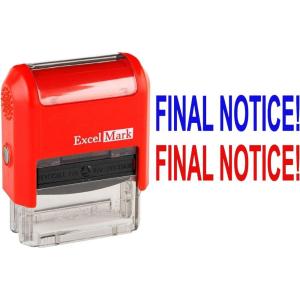 imageExcelMark SelfInking Rubber Office Stamp  Final Notice