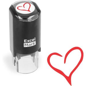 imageExcelMark Valentines Day Rubber Stamp  Heart Stamp  Red Ink